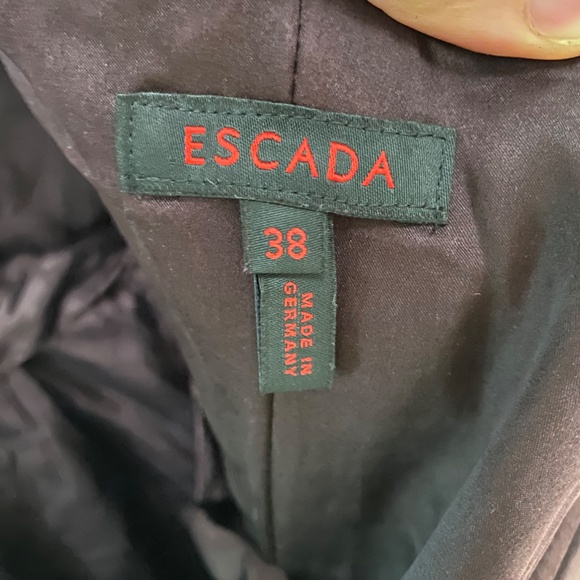 Escada Germany Luxury 100% Silk Brown Off The Shoulder Gown Maxi Dress Size 38 - Picture 2 of 11